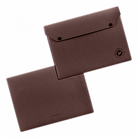 Папка-конверт на двух кнопках, цвет коричневый