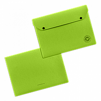 Папка-конверт на двух кнопках, цвет зеленый