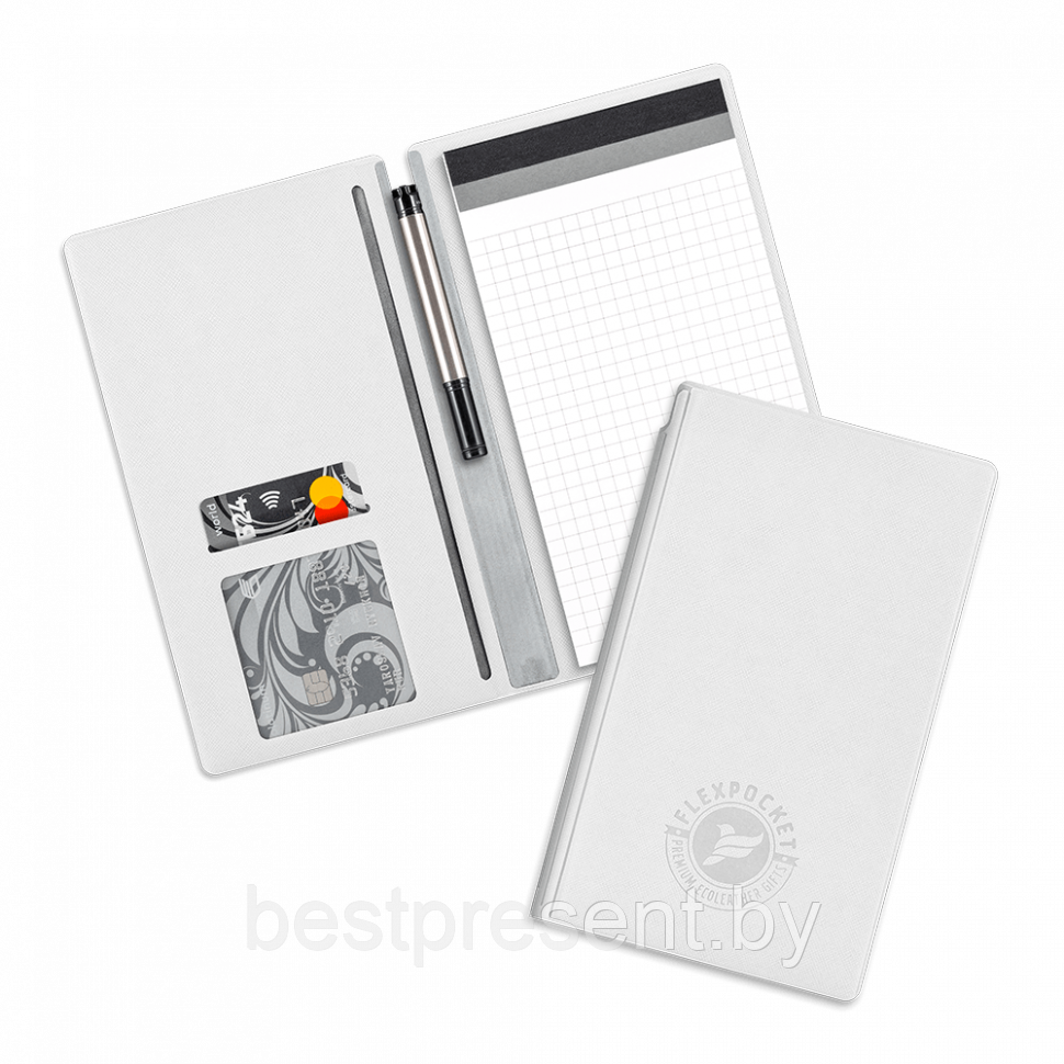 Блокнот-планшет А6 с обложкой, цвет белый - фото 1 - id-p221226299