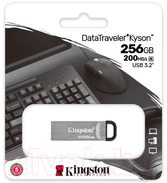 Usb flash накопитель Kingston Kyson 256GB USB 3.2 Gen 1 (DTKN/256GB) - фото 3 - id-p221227882