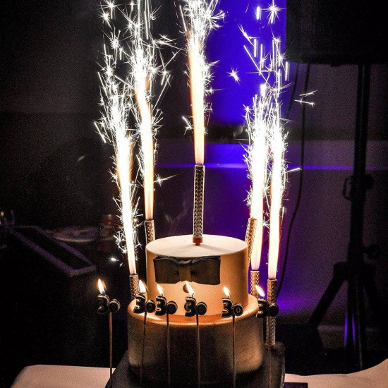 Свеча Фонтан для торта, Золото, 12 см, 1 шт - фото 2 - id-p221235461