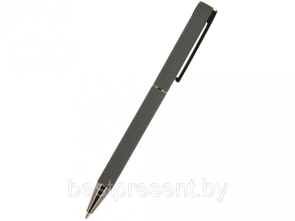 Ручка шариковая автоматическая "Bergamo" серый/серебристый - фото 1 - id-p221234554