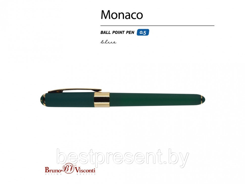 Ручка шариковая "Monaco" зеленый/золотистый - фото 2 - id-p221234558