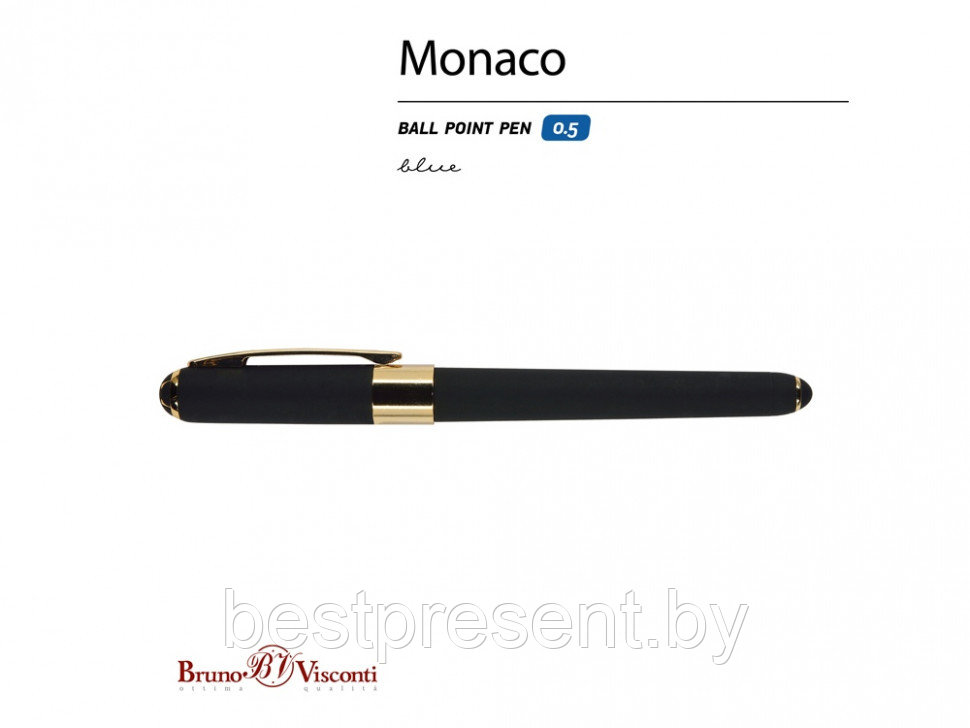 Ручка шариковая "Monaco" черный/золотистый - фото 2 - id-p221234560