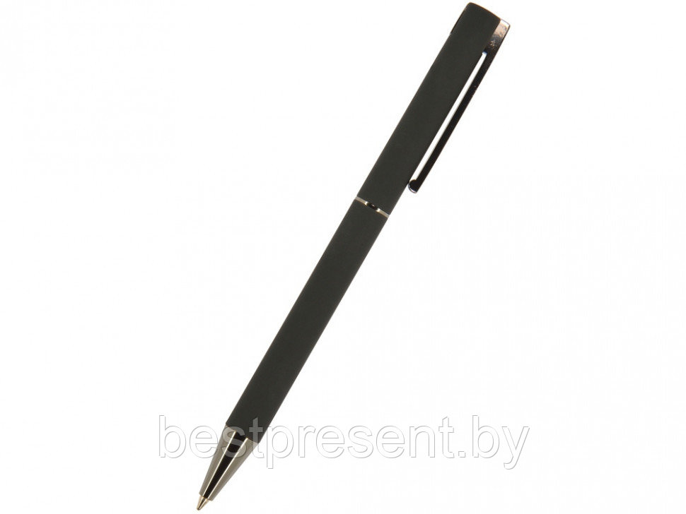 Ручка шариковая автоматическая "Bergamo" черный/серебристый - фото 1 - id-p221234573