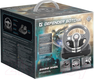 Игровой руль Defender Gotcha PC/PS3 / 64398 - фото 7 - id-p221231848