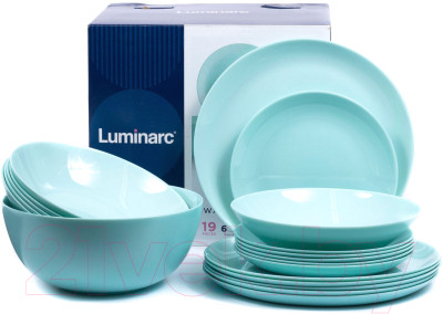 Набор столовой посуды Luminarc Diwali Light Turquoise P2947 - фото 2 - id-p221234446