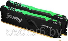 Оперативная память Kingston FURY Beast RGB 2x16ГБ DDR4 3200МГц KF432C16BB12AK2/32