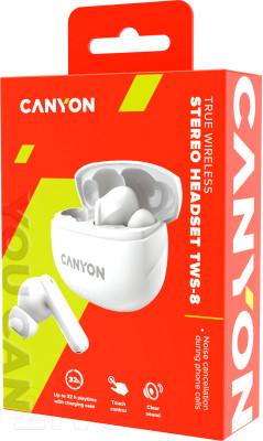 Беспроводные наушники Canyon TWS-8 / CNS-TWS8W - фото 5 - id-p221237240