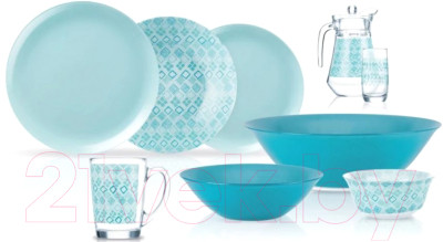 Набор столовой посуды Luminarc Simply Fantasiya Turquoise V2713 - фото 1 - id-p221233813