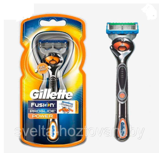 Бритвенный станок Gillette Fusion5 ProGlide Power со сменной кассетой. - фото 2 - id-p200963047