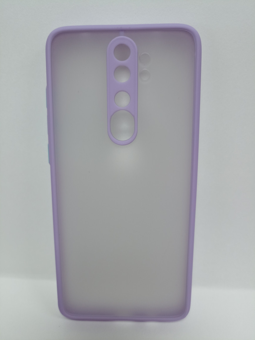 Чехол Xiaomi Redmi Note 8 Pro матовый с фиолетовым ободком - фото 3 - id-p221312536
