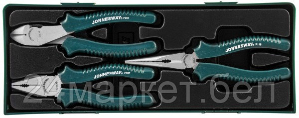 JONNESWAY P0803SP P0803SP Набор шарнирно-губцевого инструмента в ложементе, 3 предмета - фото 1 - id-p221104317