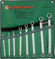 JONNESWAY W23108S W23108S Набор ключей гаечных накидных изогнутых 75° в сумке, 6-22 мм, 8 предметов