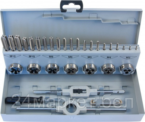 Thorvik MTDS32 MTDS32 Набор метчиков трехпроходных ручных универсальных и плашек круглых ручных серий COMBO