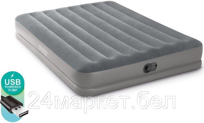 Надувная кровать Intex Prestige Mid-Rise Airbeds With USB Pump 64114 - фото 1 - id-p221103833