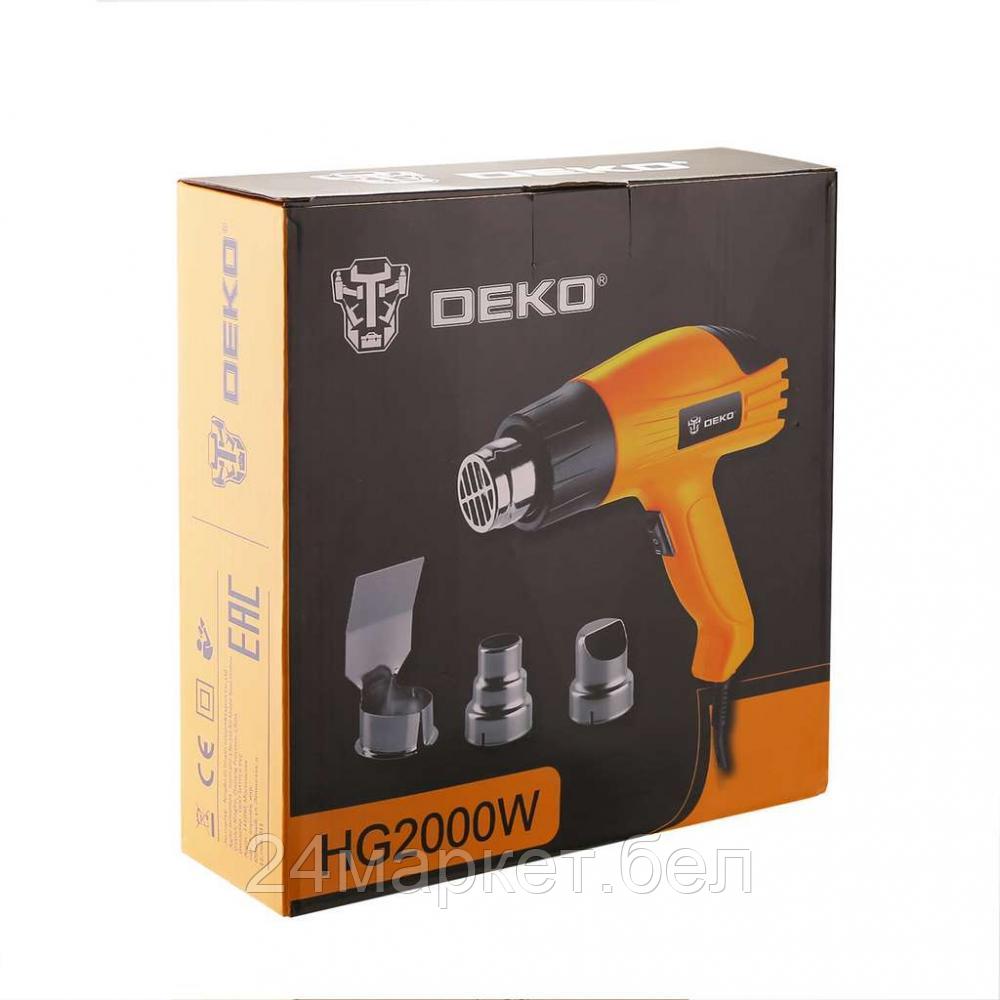 DEKO Строительный фен DEKO HG2000W, 2000Вт, 2 скорости, защита от перегрева 063-4166 - фото 8 - id-p221322278