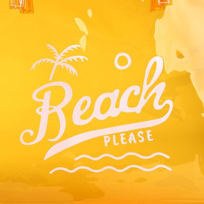 Сумка пляжная "Beach please", 50*35*11, оранжевый цвет - фото 3 - id-p221324172