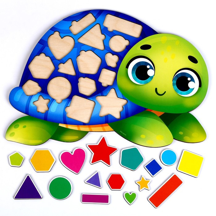 Развивающая игрушка « Учим формы и цвета с черепашкой» - фото 4 - id-p221324202
