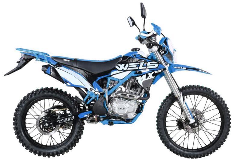 Кроссовый мотоцикл WELS MX 250 R3 синий - фото 1 - id-p221324072