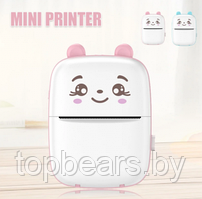 Портативный мини принтер Mini Learns Printer для печати с телефона Розовый