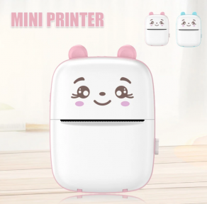 Портативный мини принтер Mini Learns Printer для печати с телефона Розовый - фото 1 - id-p221324887