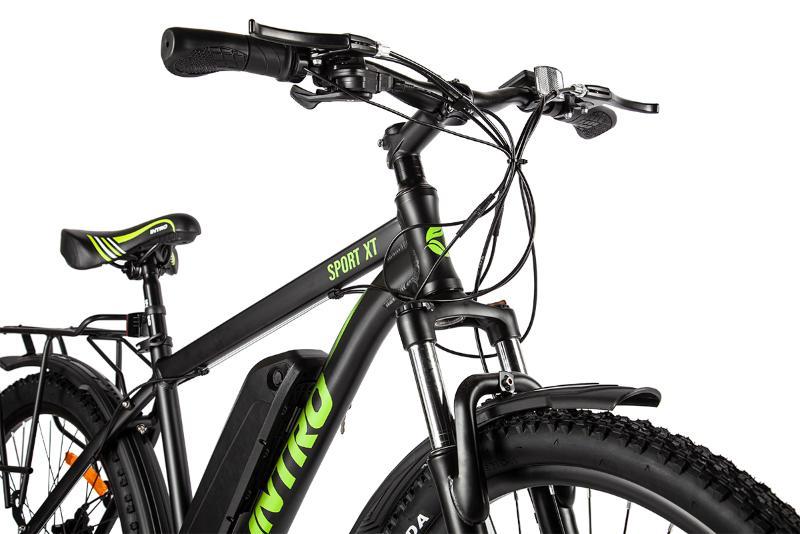 Велогибрид INTRO Sport XT Черно-зеленый - фото 3 - id-p221324146