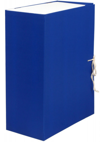 Короб архивный бумвиниловый на завязках Silwerhof 240*320*120 мм, синий - фото 2 - id-p221328569
