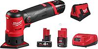 Дельташлифмашина Milwaukee M12FDSS-422X 4933479681 (с 2-мя АКБ 2 Ач, 4 Ач)