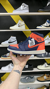 Кроссовки Air Jordan 1 High Blue Void Turf Orange