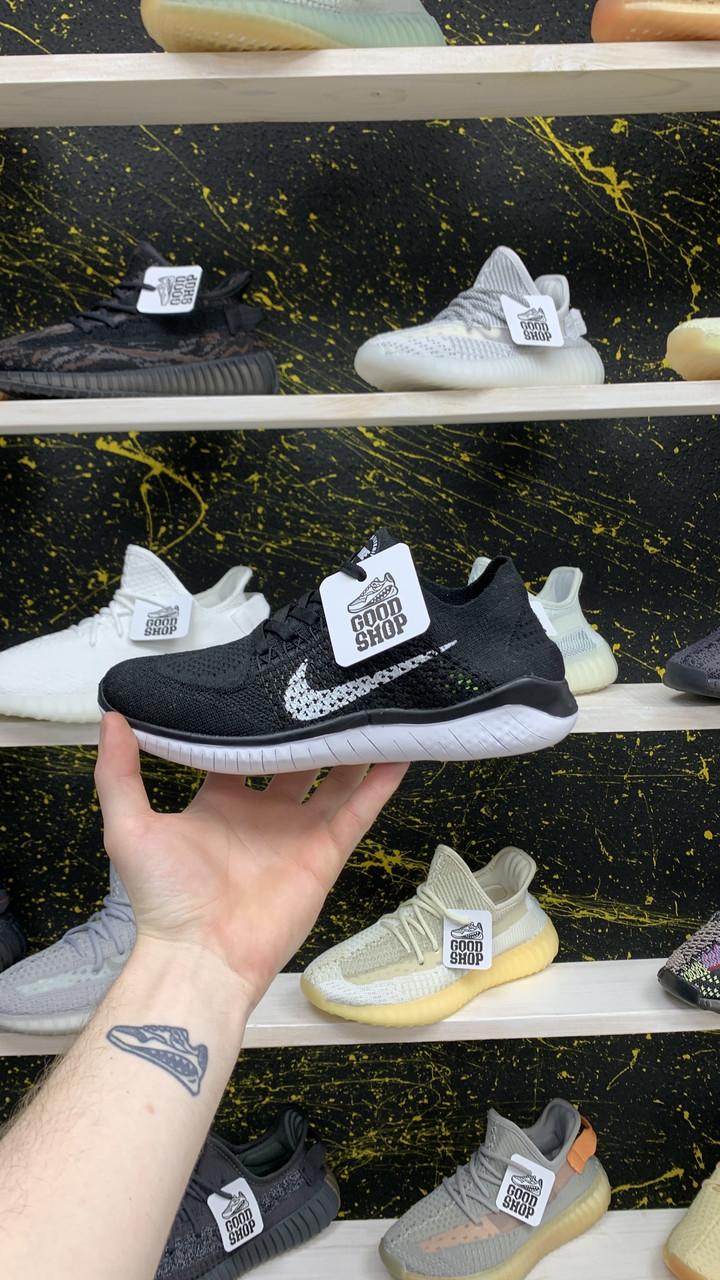 Кроссовки Nike Free Run 2018 Black White - фото 1 - id-p99278612