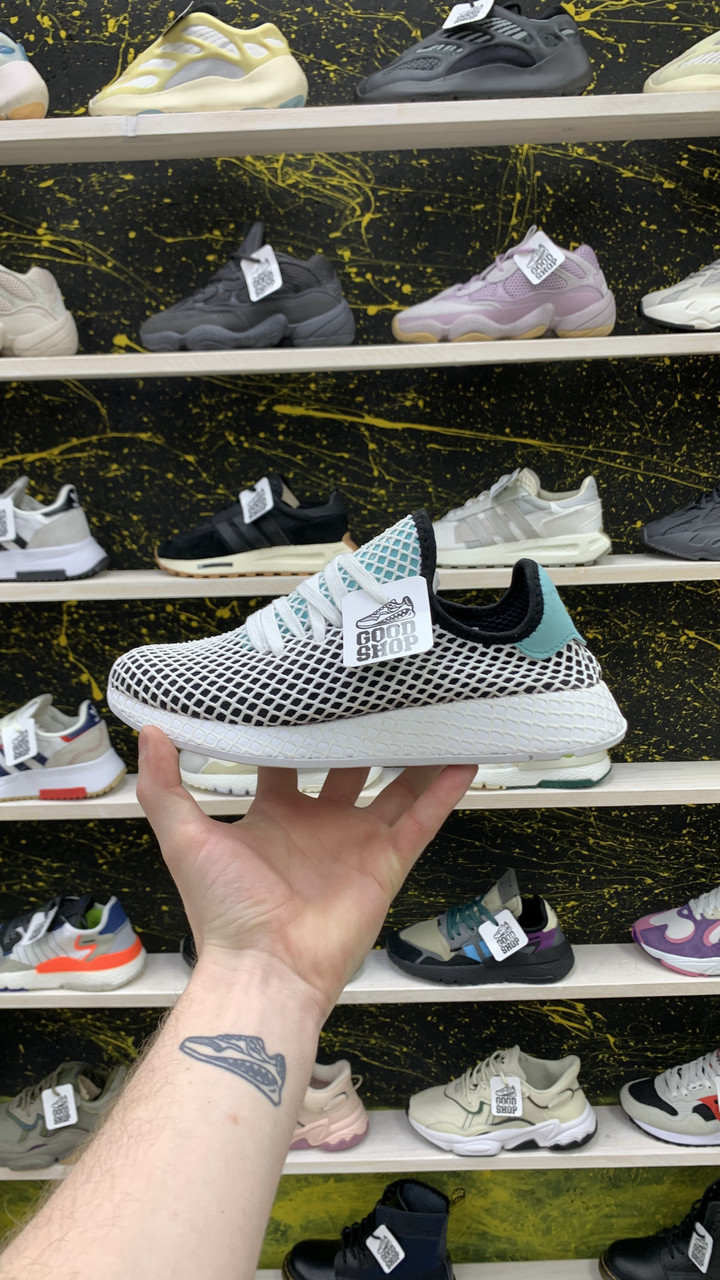 Кроссовки Adidas Deerupt Runner White Black Mint