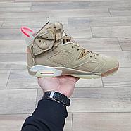 Кроссовки Travis Scott X Air Jordan 6 Retro British Khaki, фото 2