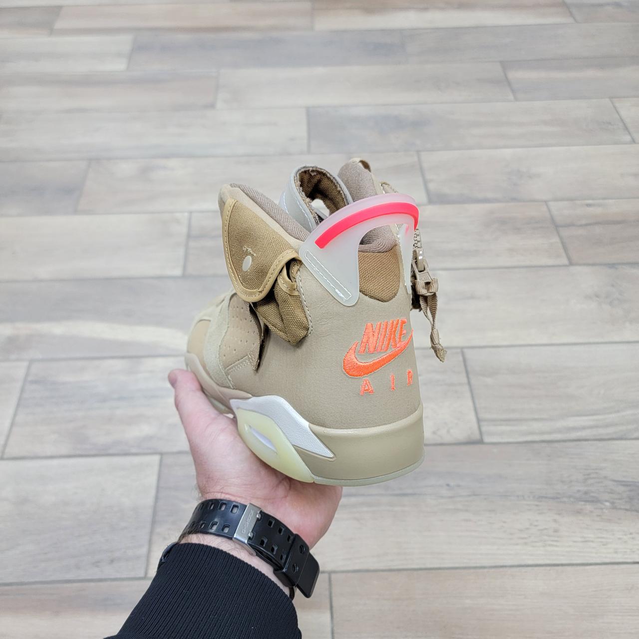 Кроссовки Travis Scott X Air Jordan 6 Retro British Khaki - фото 4 - id-p221146885