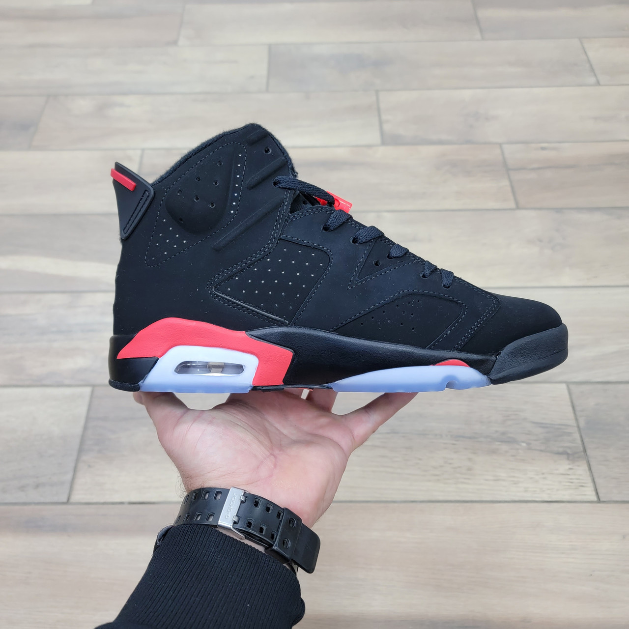 Кроссовки Air Jordan 6 Black Infrared - фото 2 - id-p58590160