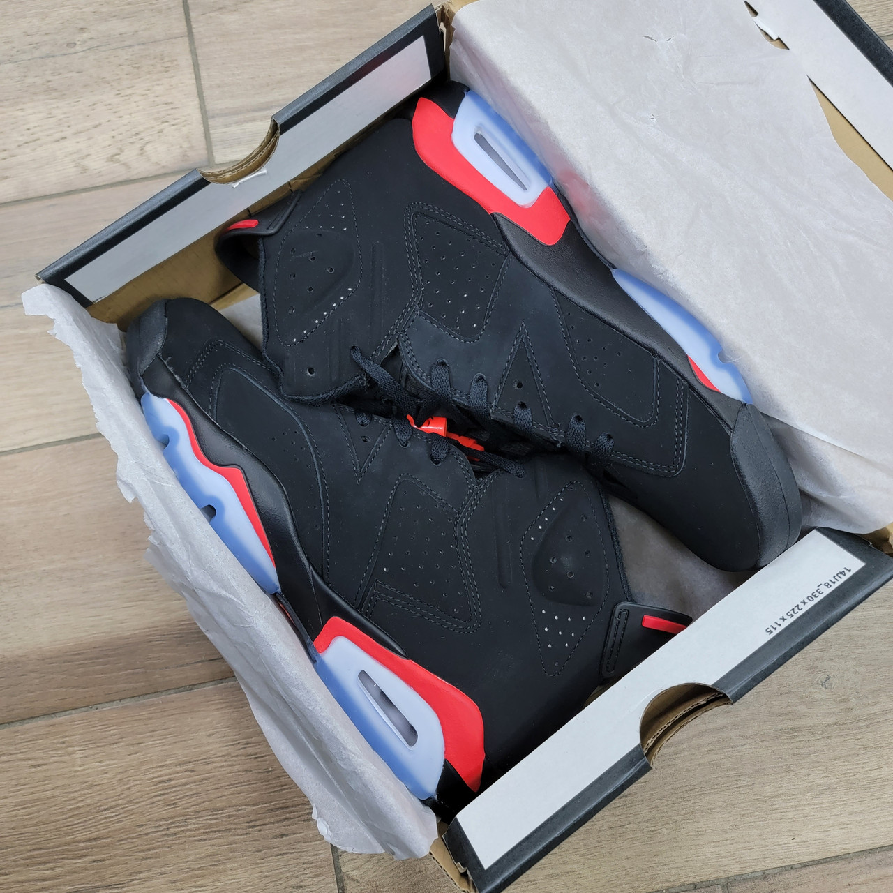 Кроссовки Air Jordan 6 Black Infrared - фото 6 - id-p58590160