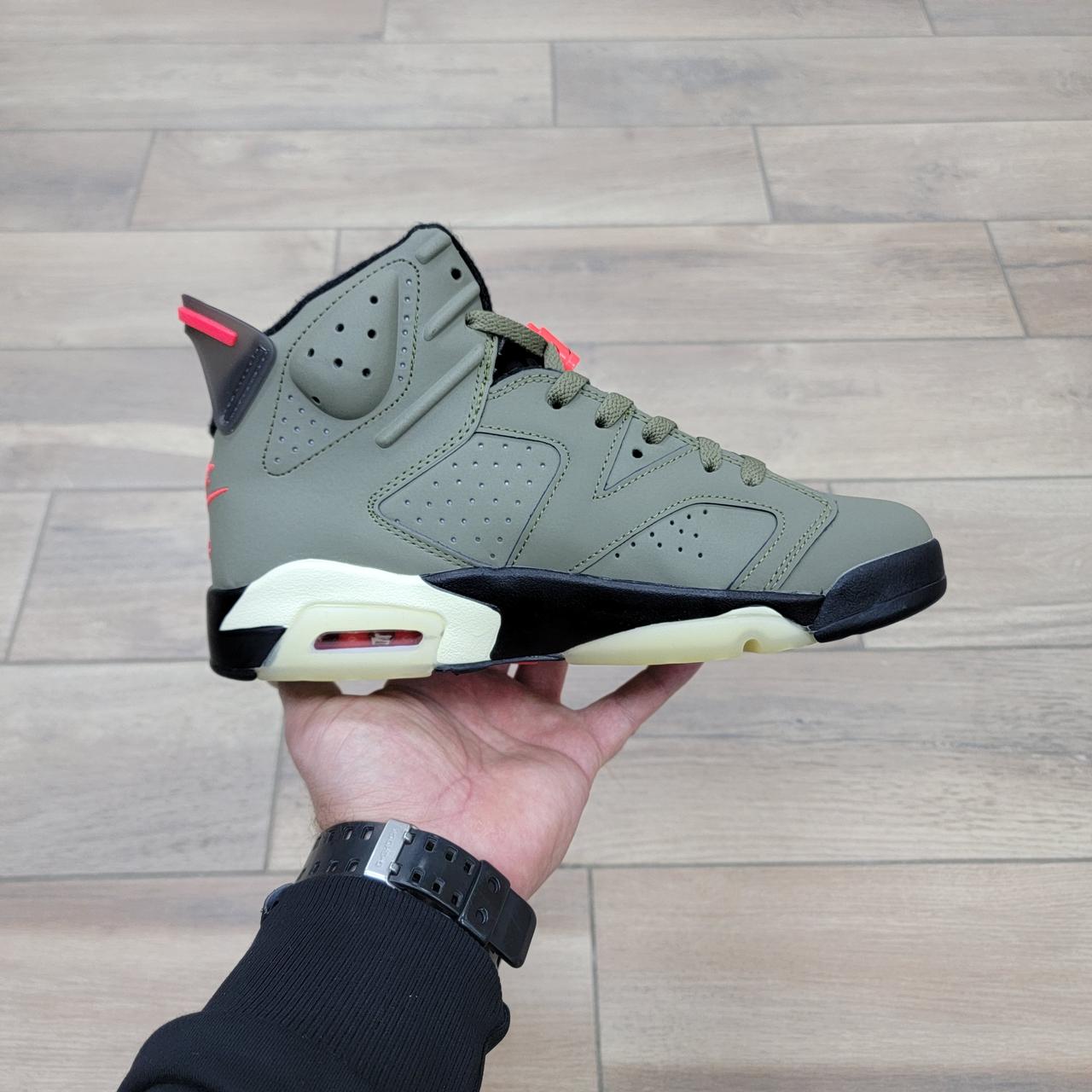 Кроссовки Travis Scott X Air Jordan 6 Retro Olive - фото 2 - id-p137663359