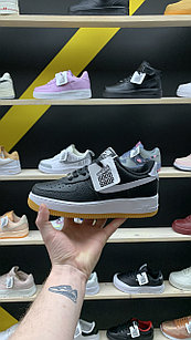 Кроссовки Nike Air Force 1 Black White Brown Low