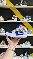 Кроссовки Nike Air Jordan 1 Mid White Blue Orange