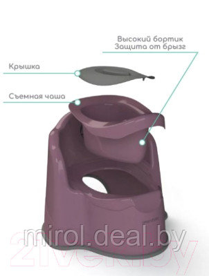 Детский горшок Amarobaby Ergonomic с крышкой / AB221103Er/22 - фото 5 - id-p221338241