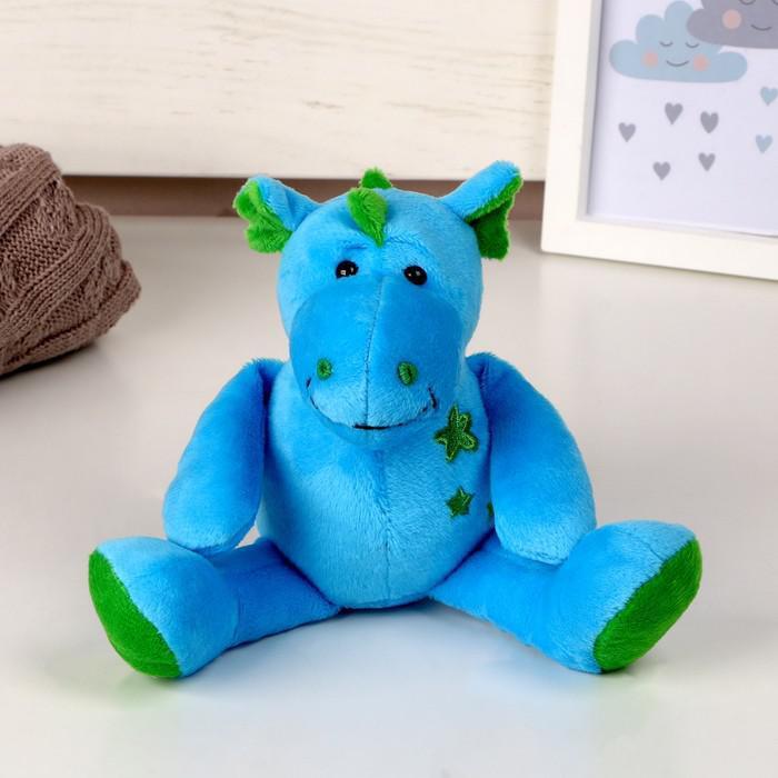 Мягкая игрушка "Дракоша со звёздами", 14 см, цвет голубой - фото 1 - id-p220984735