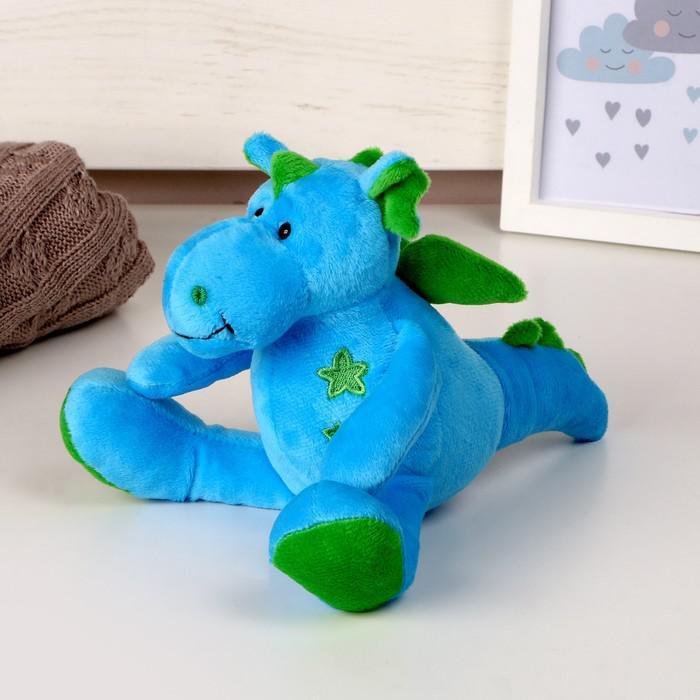 Мягкая игрушка "Дракоша со звёздами", 14 см, цвет голубой - фото 2 - id-p220984735