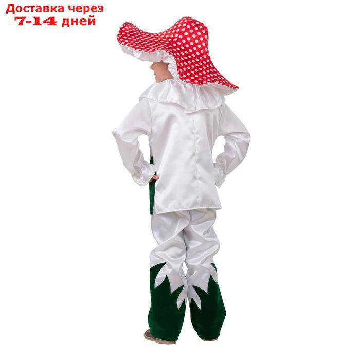 Карнавальный костюм "Грибок", текстиль, (куртка, брюки, шляпа), размер 30, рост 116 см - фото 2 - id-p221316076