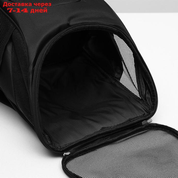 Рюкзак для переноски животных, 31,5 х 25 х 33 см, черный - фото 3 - id-p221317398