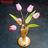 Сувенир "Тюльпаны в вазе", 5 цветков, 11× 22 см, селенит, фото 3