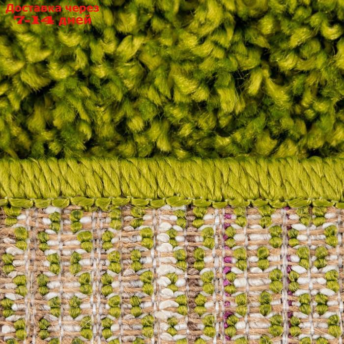 Ковёр Фризе "Шегги", цвет салатовый, овал 160х230 см - фото 3 - id-p221316389