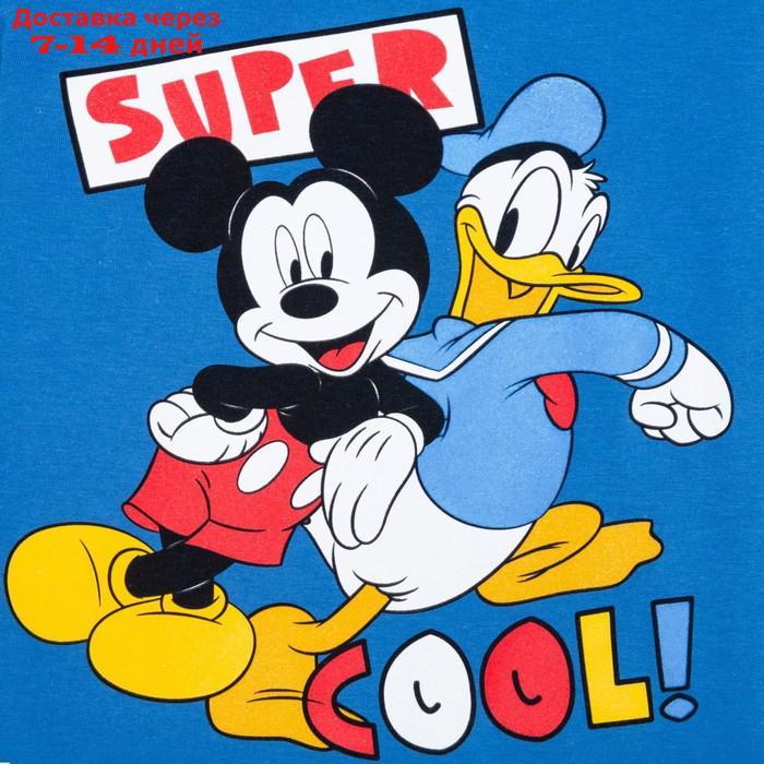 Футболка с длинным рукавом "Микки Маус и друзья", Disney, рост 98-104, синий - фото 2 - id-p221317494