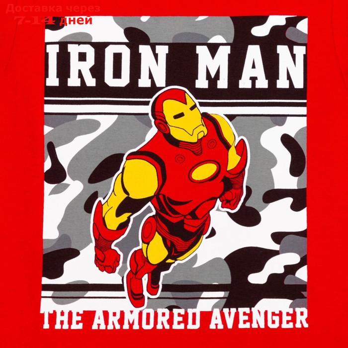 Футболка детская "Iron man" Мстители, рост 110-116, красный - фото 2 - id-p221317534