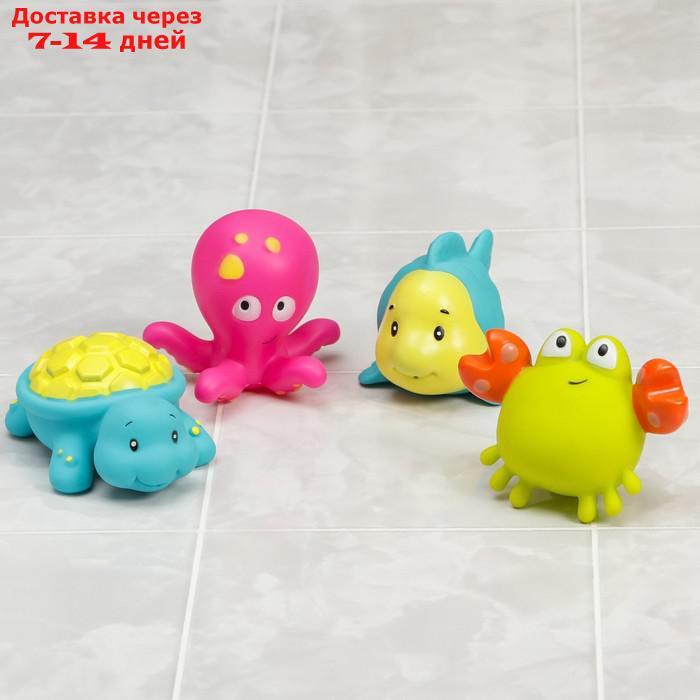 Набор игрушек для игры в ванне "Морские друзья", 4шт - фото 2 - id-p221317535