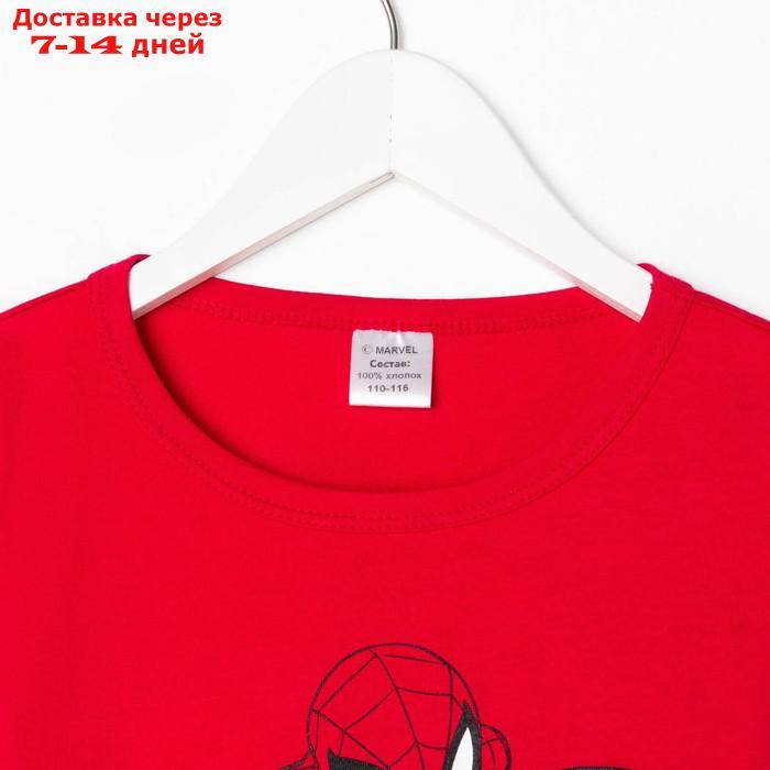 Футболка с длинным рукавом MARVEL "Человек паук", рост 122-128 (34), красный/чёрный - фото 2 - id-p221317602